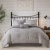 Kelan Gray Streak Patchwork Seersucker King 7-Piece Comforter Set 2 Kelan Gray Streak Patchwork Seersucker King 7-Piece Comforter Set -Northlight Sales Store 810590769 810590768 810590767 1