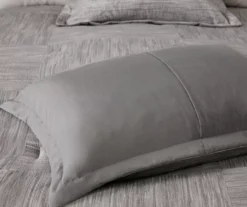 Kelan Gray Streak Patchwork Seersucker Queen 7-Piece Comforter Set -Northlight Sales Store 810590769 810590768 810590767 10 1