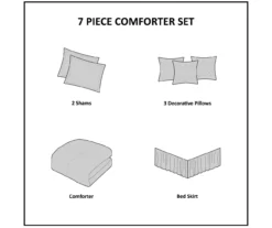 Kelan Gray Streak Patchwork Seersucker Queen 7-Piece Comforter Set -Northlight Sales Store 810590769 810590768 810590767 13 1