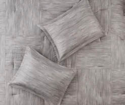Kelan Gray Streak Patchwork Seersucker King 7-Piece Comforter Set -Northlight Sales Store 810590769 810590768 810590767 6