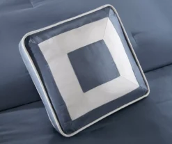 Beverly Navy & White Color Block California King 7-Piece Comforter Set 12 Beverly Navy & White Color Block California King 7-Piece Comforter Set -Northlight Sales Store 810590775 810590774 810590773 5