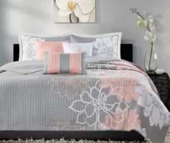 Jane Floral Reversible Cotton Coverlet Set