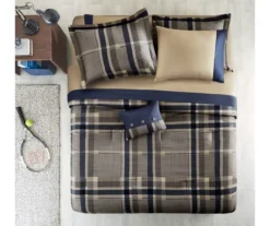 Rick Navy & Beige Crisscross Twin 7-Piece Comforter Set 15 Rick Navy & Beige Crisscross Twin 7-Piece Comforter Set -Northlight Sales Store 810590798 810590797 810590796 810590795 3