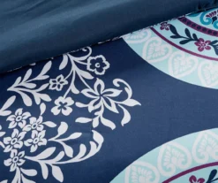Blaire Navy & Aqua Boho Medallion Queen 10-Piece Comforter Set -Northlight Sales Store 810590802 810590801 810590800 810590799 11