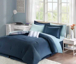 Blaire Navy & Aqua Boho Medallion Queen 10-Piece Comforter Set -Northlight Sales Store 810590802 810590801 810590800 810590799 3