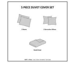 Hannah White & Black Floral Duvet Cover Set 25 Hannah White & Black Floral Duvet Cover Set -Northlight Sales Store 810590809 810590808 810590807 12