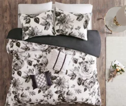 Hannah White & Black Floral Duvet Cover Set 16 Hannah White & Black Floral Duvet Cover Set -Northlight Sales Store 810590809 810590808 810590807 3