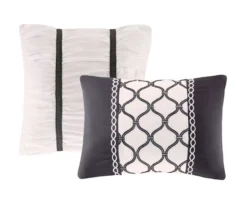 Hannah White & Black Floral Duvet Cover Set 18 Hannah White & Black Floral Duvet Cover Set -Northlight Sales Store 810590809 810590808 810590807 5