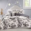 Hannah White & Black Floral Comforter Set -Northlight Sales Store 810590812 810590811 810590810 1