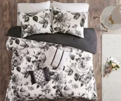 Hannah White & Black Floral Comforter Set 16 Hannah White & Black Floral Comforter Set -Northlight Sales Store 810590812 810590811 810590810 3