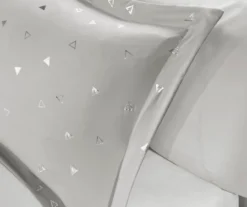 Nova Gray & Silver Metallic Triangle Full/Queen 5-Piece Comforter Set 12 Nova Gray & Silver Metallic Triangle Full/Queen 5-Piece Comforter Set -Northlight Sales Store 810590824 810590823 810590818 4