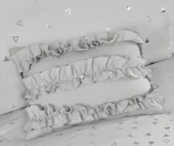 Nova Gray & Silver Metallic Triangle Full/Queen 5-Piece Comforter Set 14 Nova Gray & Silver Metallic Triangle Full/Queen 5-Piece Comforter Set -Northlight Sales Store 810590824 810590823 810590818 6