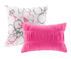 Skye White & Pink Floral King/California King 5-Piece Comforter Set 15 Skye White & Pink Floral King/California King 5-Piece Comforter Set -Northlight Sales Store 810590830 810590829 810590826 5