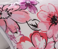 Skye White & Pink Floral King/California King 5-Piece Comforter Set 16 Skye White & Pink Floral King/California King 5-Piece Comforter Set -Northlight Sales Store 810590830 810590829 810590826 6