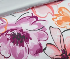 Skye White & Pink Floral King/California King 5-Piece Comforter Set 19 Skye White & Pink Floral King/California King 5-Piece Comforter Set -Northlight Sales Store 810590830 810590829 810590826 9