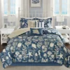 Bedford Blue & White Coastal Cotton Sateen Comforter Set -Northlight Sales Store 810590834 810590833 810590832 1 1
