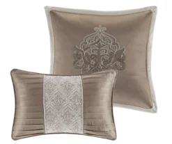 Eliot Tan & Beige Damask Jacquard California King 8-Piece Comforter Set 18 Eliot Tan & Beige Damask Jacquard California King 8-Piece Comforter Set -Northlight Sales Store 810590840 810590839 810590838 5 2