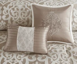 Eliot Tan & Beige Damask Jacquard California King 8-Piece Comforter Set 19 Eliot Tan & Beige Damask Jacquard California King 8-Piece Comforter Set -Northlight Sales Store 810590840 810590839 810590838 6 1