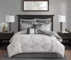 Eliot Damask Jacquard Comforter Set -Northlight Sales Store 810590843 810590842 810590841 1 2