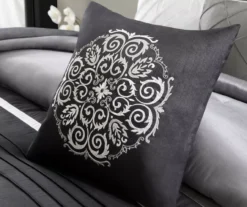 Burnett Gray & Black Color Block Pintuck California King 7-Piece Comforter Set -Northlight Sales Store 810590857 810590856 810590855 5