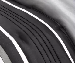 Burnett Gray & Black Color Block Pintuck Queen 7-Piece Comforter Set -Northlight Sales Store 810590857 810590856 810590855 6 2