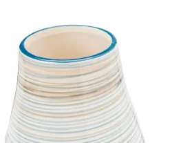 Blue & Tan Stripe Ceramic Vase -Northlight Sales Store 810591366 A8 2 1
