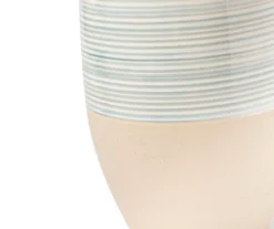 Blue & Tan Stripe Ceramic Vase -Northlight Sales Store 810591475 A8 1