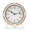 Grecian Getaway White & Tan Rope-Accent Mini Clock -Northlight Sales Store 810592575 A0 1
