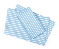 Real Living Blue & White Stripe Microfiber Sheet Set