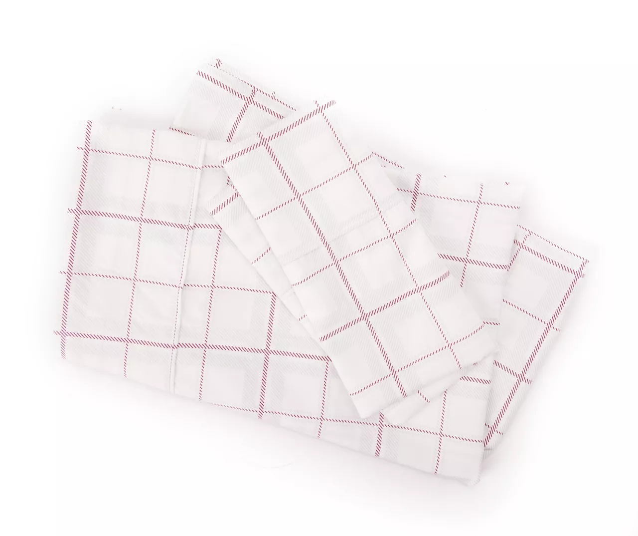 Red & White Windowpane Plaid Full 4-Piece Microfiber Sheet Set 3 Red & White Windowpane Plaid Full 4-Piece Microfiber Sheet Set
