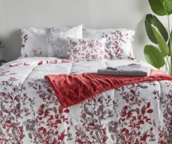 Red & Gray Floral Bed-in-a-Bag Full 14-Piece Bedding Set 11 Red & Gray Floral Bed-in-a-Bag Full 14-Piece Bedding Set -Northlight Sales Store 810593100 810593107 810593106 810594273 A0 1