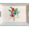White & Turquoise Parrot Decorative Tray -Northlight Sales Store 810593549 A0