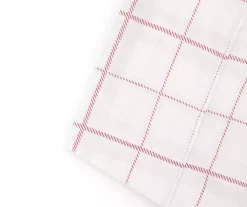 Red & White Windowpane Plaid Twin 3-Piece Microfiber Sheet Set