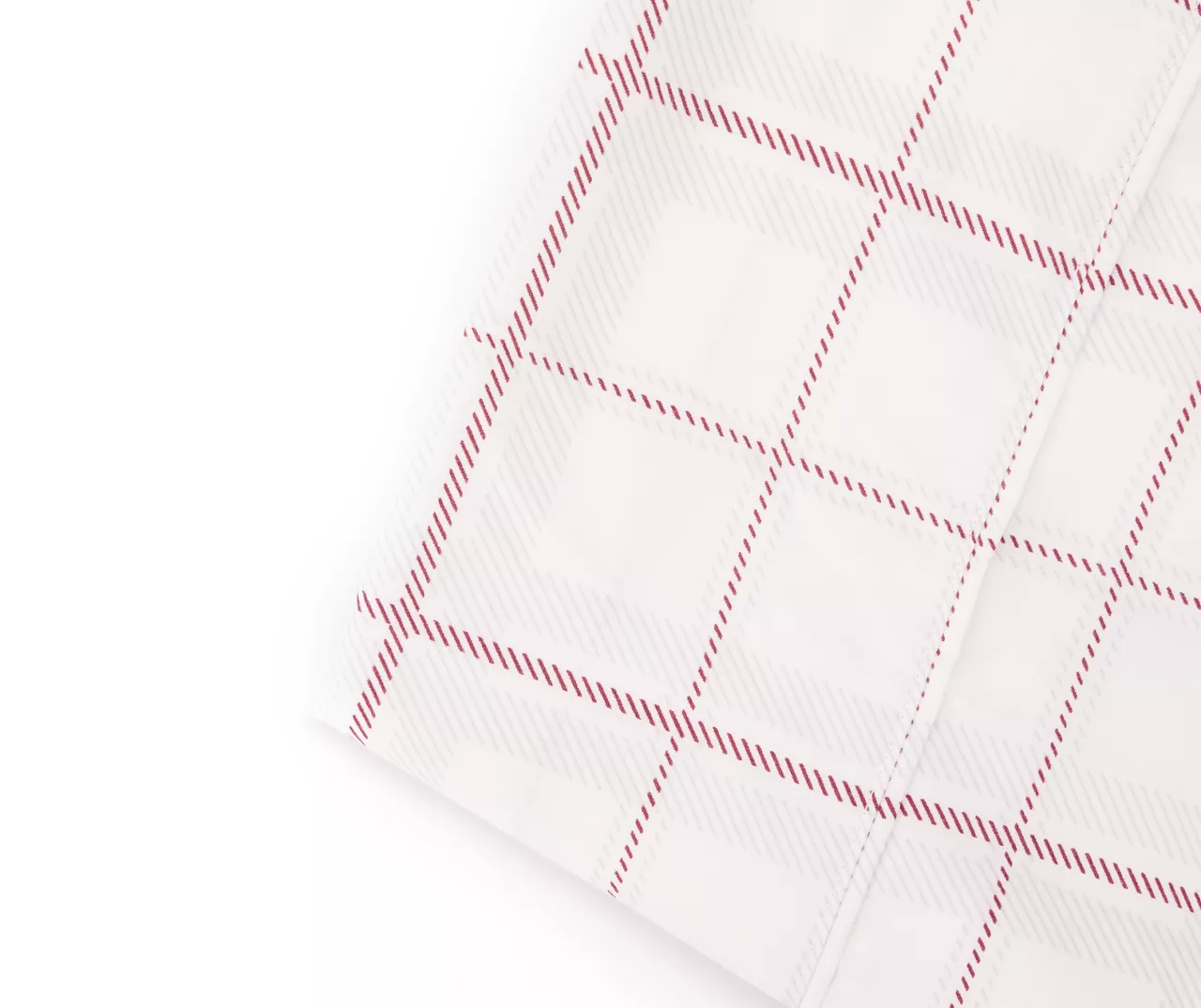 Red & White Windowpane Plaid Full 4-Piece Microfiber Sheet Set 4 Red & White Windowpane Plaid Full 4-Piece Microfiber Sheet Set - Image 2
