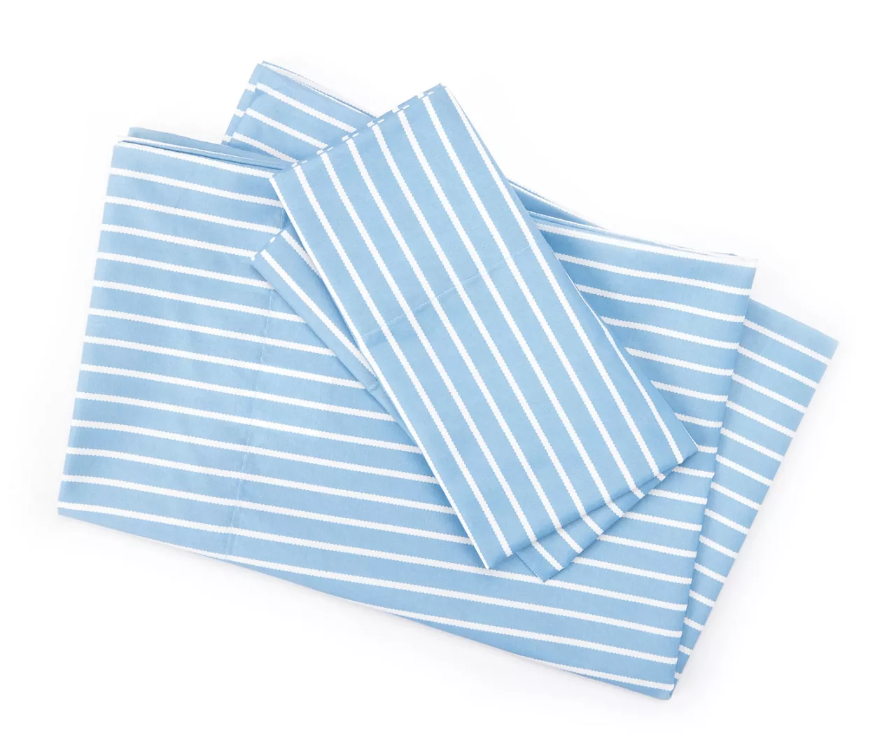 Real Living Blue & White Stripe Microfiber Sheet Set 4 Real Living Blue & White Stripe Microfiber Sheet Set - Image 2