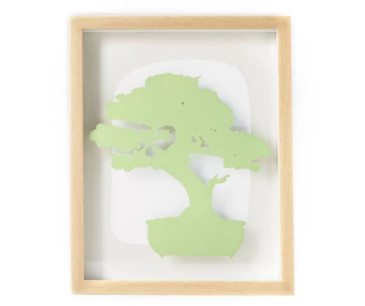 Zenspired Green Silkscreen Bonsai Framed Wall Plaque 3 Zenspired Green Silkscreen Bonsai Framed Wall Plaque