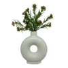 New Beginnings Green Artificial Floral Arrangement With White Round Ring Vase -Northlight Sales Store 810595303