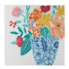 Blossom Blue, Pink & Yellow Floral Embellished Wrapped Canvas -Northlight Sales Store 810595405 A0