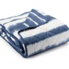 Real Living Grecian Getaway Navy & White Tie-Dye Stripe Reversible Microfiber Quilt -Northlight Sales Store 810595669 A0