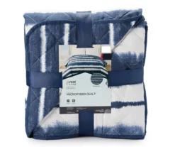 Real Living Grecian Getaway Navy & White Tie-Dye Stripe Reversible Microfiber Quilt 9 Real Living Grecian Getaway Navy & White Tie-Dye Stripe Reversible Microfiber Quilt -Northlight Sales Store 810595669 1 A8