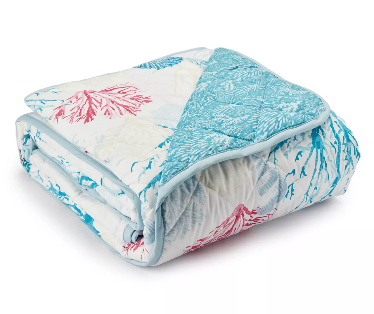 Real Living Grecian Getaway Blue Marine Life Reversible Microfiber Quilt 4 Real Living Grecian Getaway Blue Marine Life Reversible Microfiber Quilt - Image 2