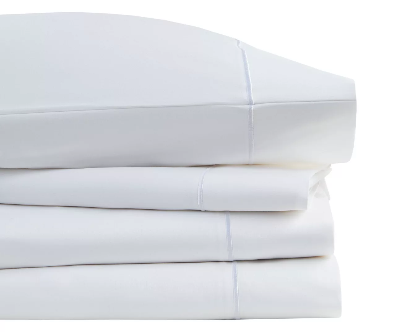 White 600-Thread Count Pima Cotton King 4-Piece Sheet Set 8 White 600-Thread Count Pima Cotton King 4-Piece Sheet Set - Image 6