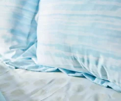 Grecian Getaway Aqua Stripe & Dot Queen 9-Piece Reversible Comforter Set -Northlight Sales Store 810595803 810595801 A8 5