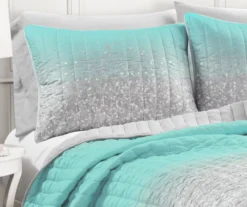 Lush Decor Glitter Ombre Print Quilt & Pillowcase Set -Northlight Sales Store 810595923 3