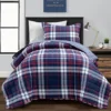 Lush Decor Grayson Farmhouse Navy & Red Plaid Reversible Quilt Set -Northlight Sales Store 810595935