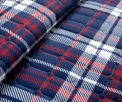 Lush Decor Grayson Farmhouse Navy & Red Plaid Reversible Quilt Set -Northlight Sales Store 810595935 3