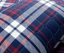 Lush Decor Grayson Farmhouse Navy & Red Plaid Reversible Quilt Set -Northlight Sales Store 810595935 5