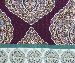 Lush Decor Harley Purple & Turquoise Paisley Arabesque Quilt Set -Northlight Sales Store 810595939 3