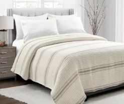 Lush Decor Farmhouse Stripe Quilted Coverlet -Northlight Sales Store 810595940