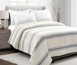 Lush Decor Farmhouse Stripe Quilted Coverlet -Northlight Sales Store 810595941